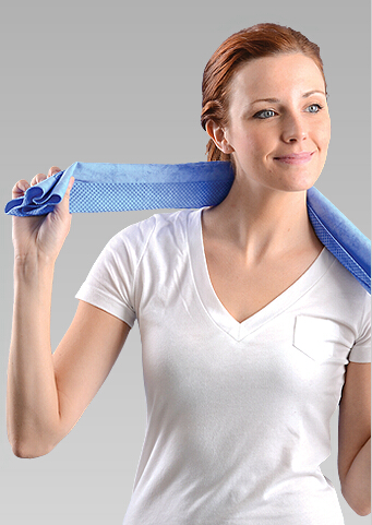 Blue cooling towel for summer promotion